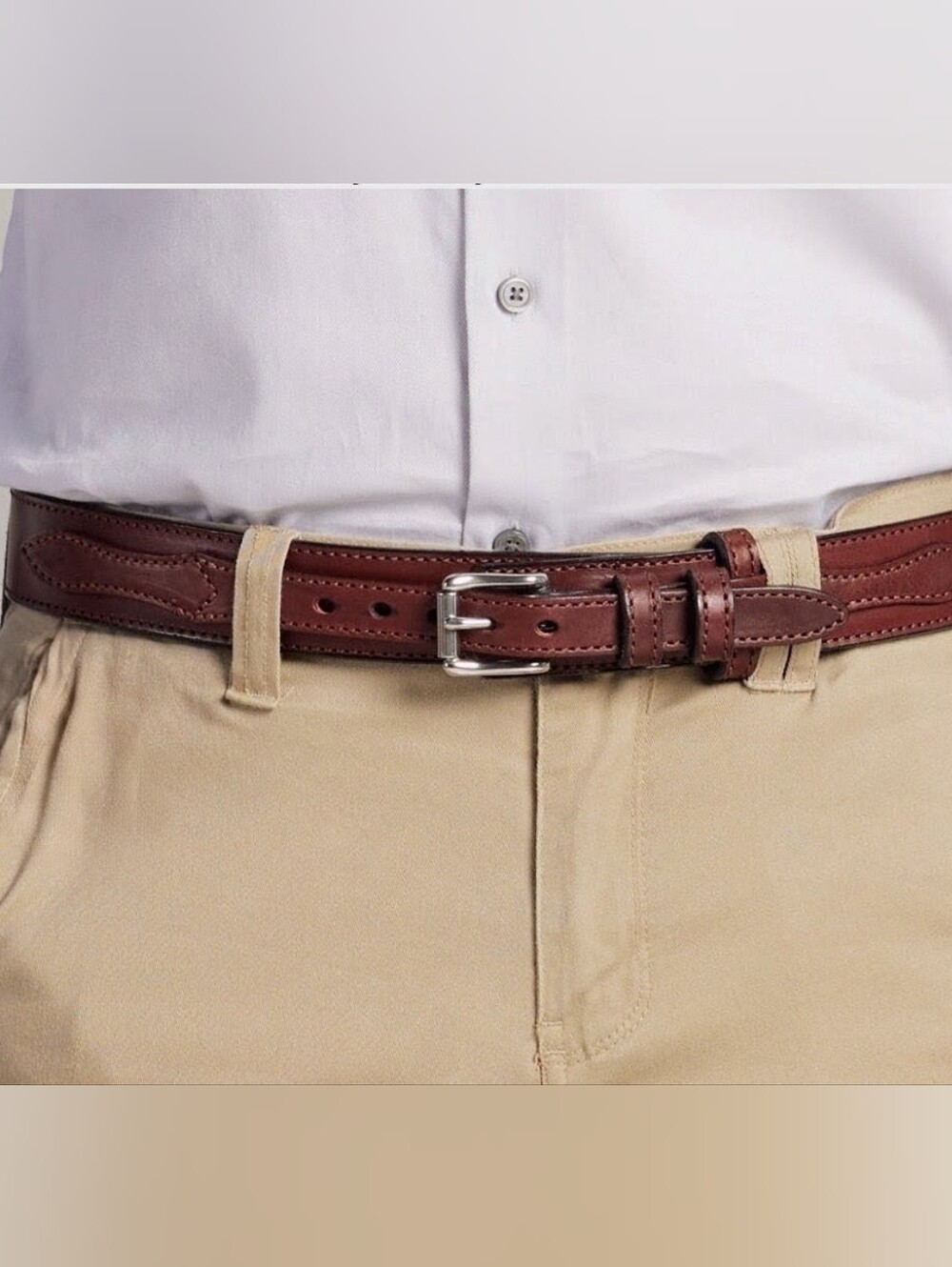 Hanks Belts The Ranger Full Grain Leather Belt Brown Size 42